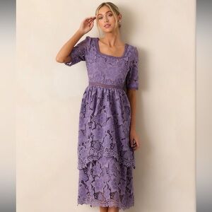 Red Dress Boutique Purple Tiered Sundress for Weddings